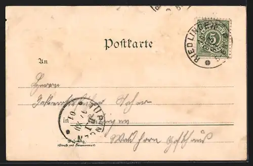 Lithographie Neufra, Fabrik v. Ferd. Gröber, Schloss, Ortsansicht