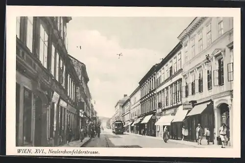 AK Wien-Ottakring, Strassenbahn in der Neulerchenfelderstrasse