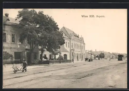 AK Wien, Aspern, Strassenpartie