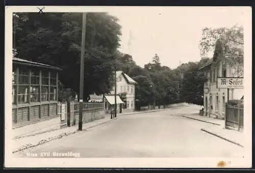 AK Wien-Neuwaldegg, Strassenpartie mit Gasthaus