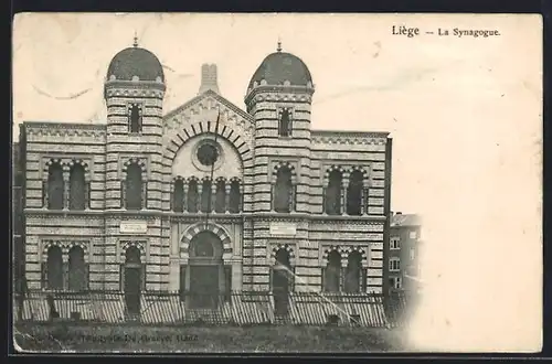 AK Liège, La Synagogue, Ansicht der Synagoge