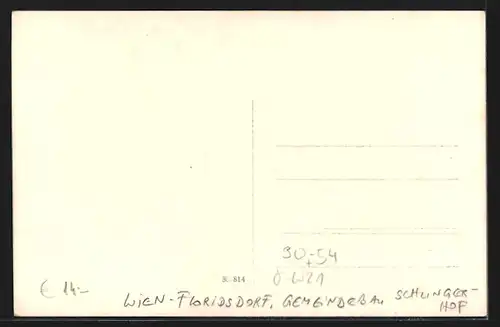 AK Wien-Floridsdorf, Gemeindebau Schlingerhof