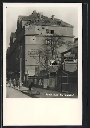 AK Wien, Februaraufstand 1934, Granateinschläge am Schlingerhof