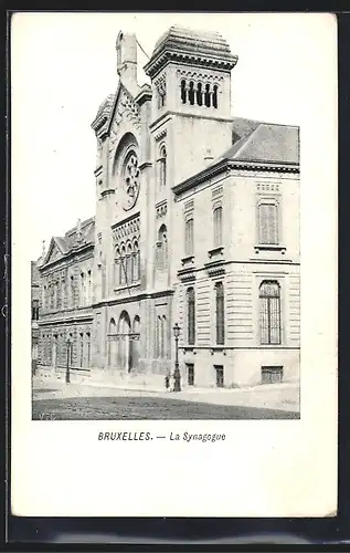 AK Brüssel / Bruxelles, La Synagogue, Ansicht der Synagoge