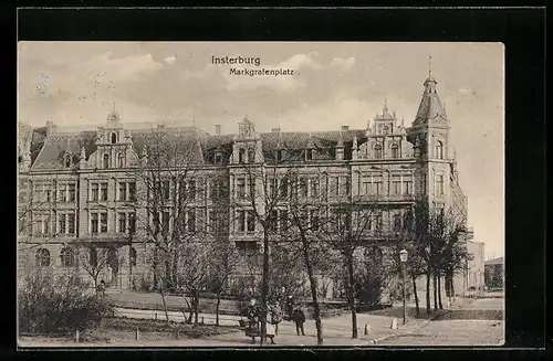AK Insterburg, Gebäude am Markgrafenplatz