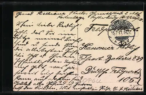 AK Insterburg, Gebäude am Markgrafenplatz