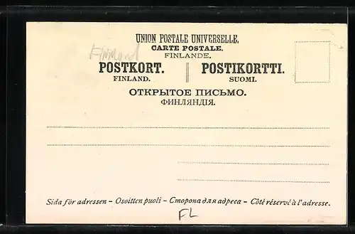 AK Peksala, Teilansicht mit Bauernhöfen