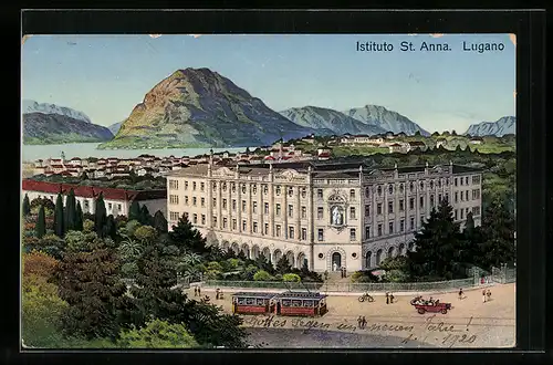 AK Lugano, Istituto St. Anna, Strassenbahn