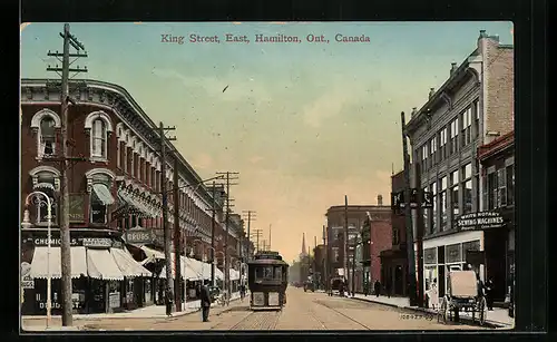 AK Hamilton, Ont., King Street, East, Strassenbahn