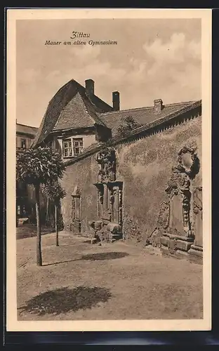 AK Zittau, Mauer am alten Gymnasium