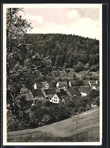 AK Nassach-Unterhütt, Ortsansicht aus der Vogelschau