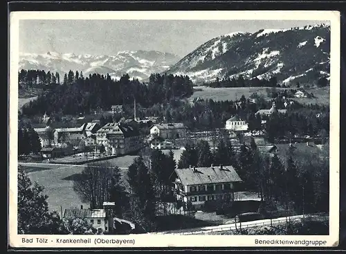 AK Bad Tölz in Oberbayern, Krankenheil mit Benediktenwandgruppe
