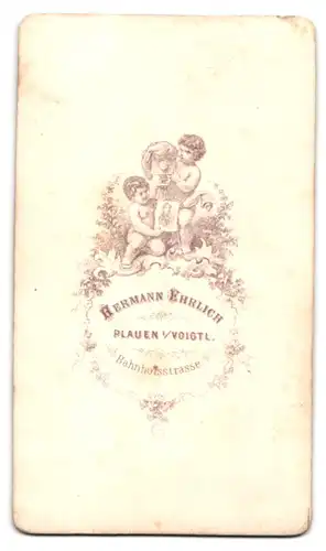 Fotografie Hermann Ehrlich, Plauen i. V., junge Dame im Reifrockkleid mit Halskette