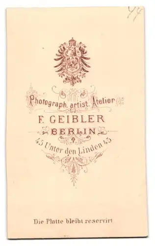 Fotografie F. Geibler, Berlin, Unter den Linden 45, Eisenbahner der preussischen Eisenbahn in Uniform
