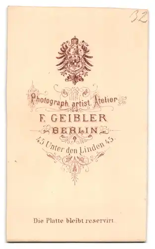 Fotografie F. Geibler, Berlin, Unter den Linden 45, Eisenbahner der preussischen Eisenbahn in Uniform mit Vollbart