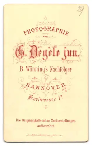 Fotografie G. Degele jun., Hannover, Hannoveranischer Eisenbahner in Uniform mit Vollbart