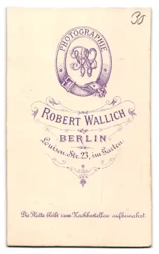 Fotografie Robert Wallich, Berlin, preussischer Eisenbahner in Uniform