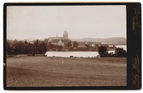 Fotografie Willy Wilcke, Hamburg, Ansicht Ratzeburg, Blick vom Feld nach dem Ratzeburger Dim