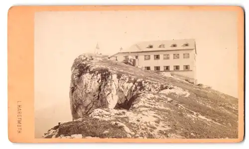 Fotografie L. Hardtmuth, Salzburg, Ansicht Schafberg, Blick nach dem Gasthaus auf dem Schafberg