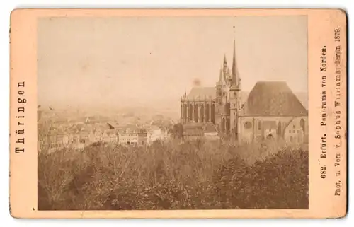 Fotografie Sophus Williams, Berlin, Ansicht Erfurt, Panorama mit dem Dom