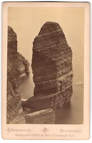 Fotografie G. Friedrichs, Heligoland, Ansicht Helgoland, der Mönch