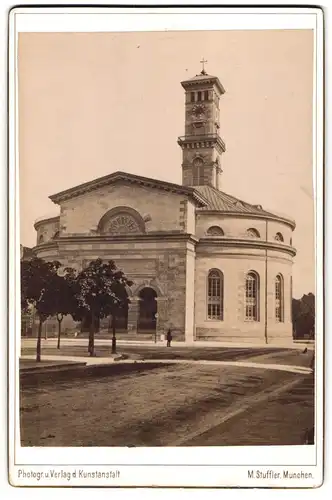 Fotografie M. Stuffler, München, Ansicht München, die alte Protestantische Kirche