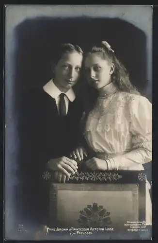 AK Prinz Joachim von Preussen mit Prinzessin Victoria Luise