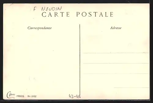 Künstler-AK Paris, Mann umarmt Frau auf der Strasse