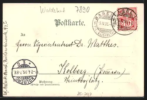 Künstler-AK Carl Münch: Waldshut, Ortsansicht von der Schweiz aus gesehen, Oberes Tor