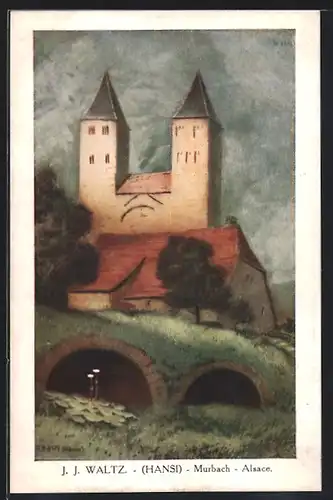 Künstler-AK Hansi: Murbach, Alsace