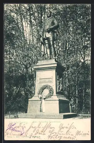 AK Heidelberg, Das Scheffel-Denkmal