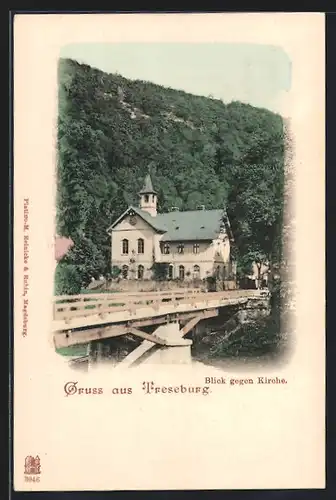 AK Treseburg, Blick gegen Kirche