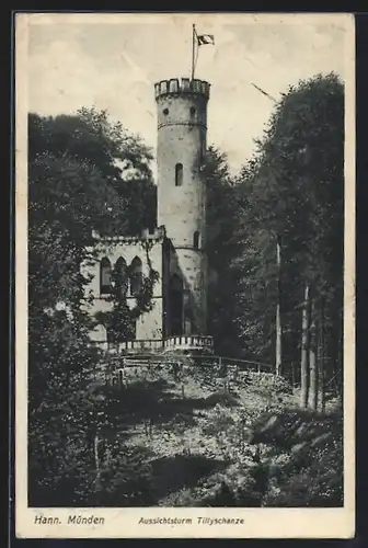 AK Hann. Münden, Aussichtsturm Tillyschanze