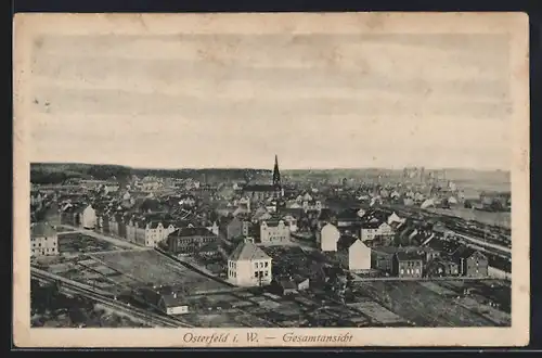 AK Osterfeld i. W., Gesamtansicht mit Kirche