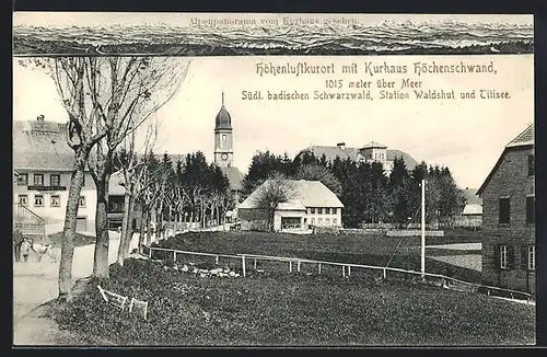 AK Höchenschwand /Schwarzwald, Partie aus dem Höhenluftkurort mit Kirche
