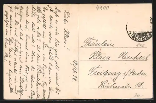 AK Osterfeld i. W., Strassenpartie am Amtshaus