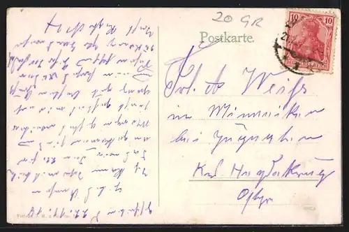 AK Rastatt, Marktplatz mit Schlossstrasse