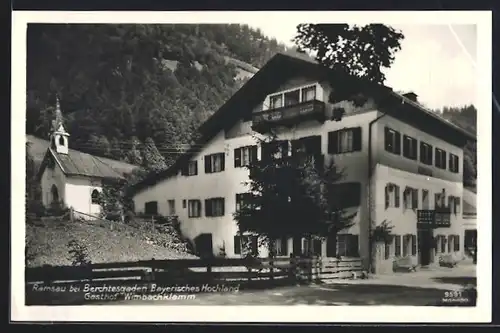 AK Ramsau b. Berchtesgaden, Gasthof Wimbachklamm