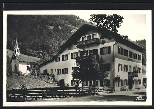 AK Ramsau b. Berchtesgaden, Gasthof Wimbachklamm