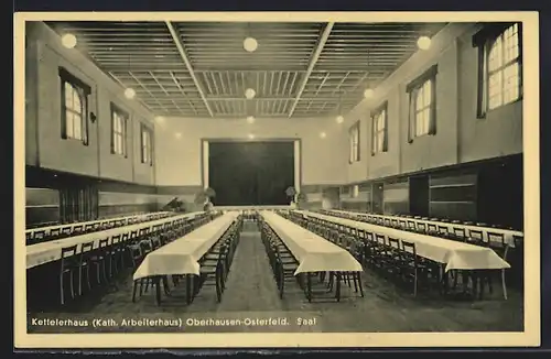 AK Oberhausen-Osterfeld, Kettelerhaus (Kath. Arbeiterhaus), Saal, Kreuzstr. 10