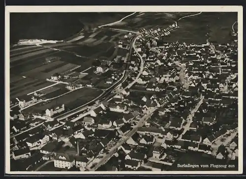 AK Burladingen, Totalansicht vom Flugzeug aus