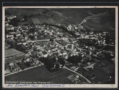 AK Eichendorf /Niederbayern, Ortsansicht vom Flugzeug aus