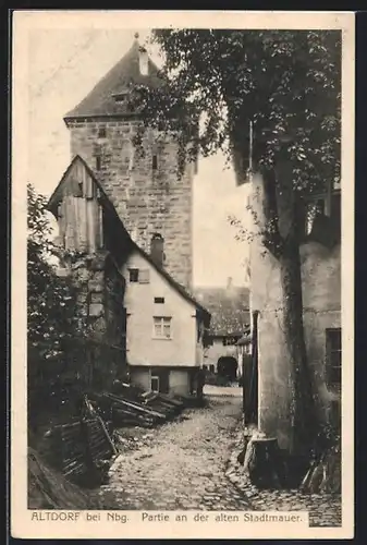 AK Altdorf b. Nbg., Partie an der alten Stadtmauer