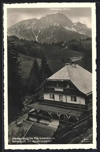 AK Hintergern, Blick auf Alpengaststätte Theresienklause