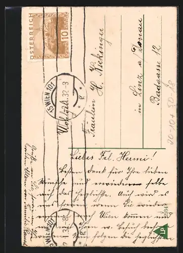 AK Schweine übergeben einem Zwerg einen Korb mit Glücksbringern