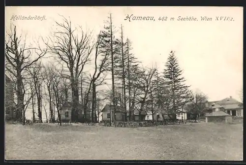 AK Wien-Hameau, Teilansicht vom Holländerdörfl