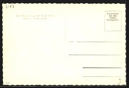 AK Wien, Hernals, Wohnhausanlage der Stadt Wien, Andergasse