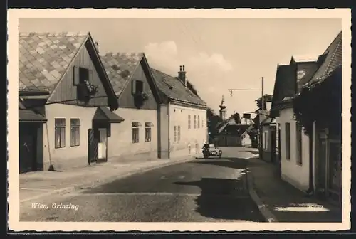 AK Wien, Grinzing, Strassenpartie