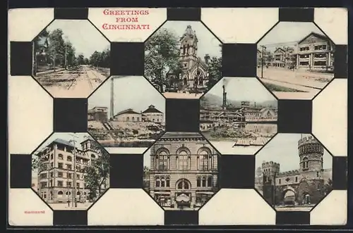 AK Cincinnati, OH, Ortsansichten