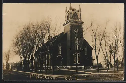 Foto-AK Pella, IA, 1st Refd Church